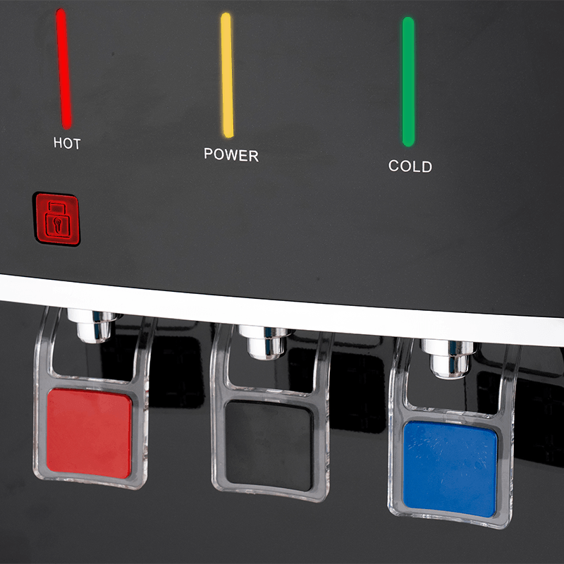 YR-2509/YLR-2509/YLR-2509Y Svart vertikal vattendispenser med tre utlopp YR-2509/YLR-2509/YLR-2509Y Svart vertikal vattendispenser med tre utlopp